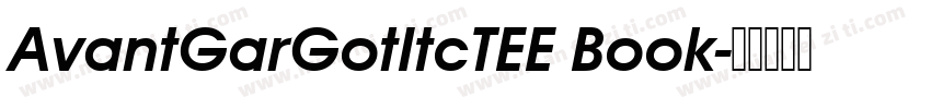 AvantGarGotItcTEE Book字体转换